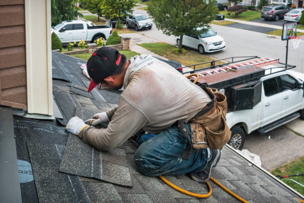 Professional Gutter Repair And Installation technician working in Whitesboro, NJ